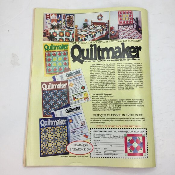 Quilters Newsletter Magazine October 1983 Issue No 156 Quilting Patterns - Picture 13 of 13